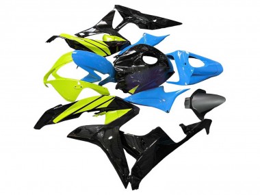 2007-2008 Honda CBR600RR Motorcycle Fairings - Blue Yellow Glossy Black UK
