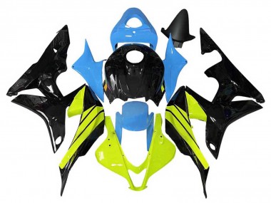 2007-2008 Honda CBR600RR Motorcycle Fairings - Blue Yellow Glossy Black UK