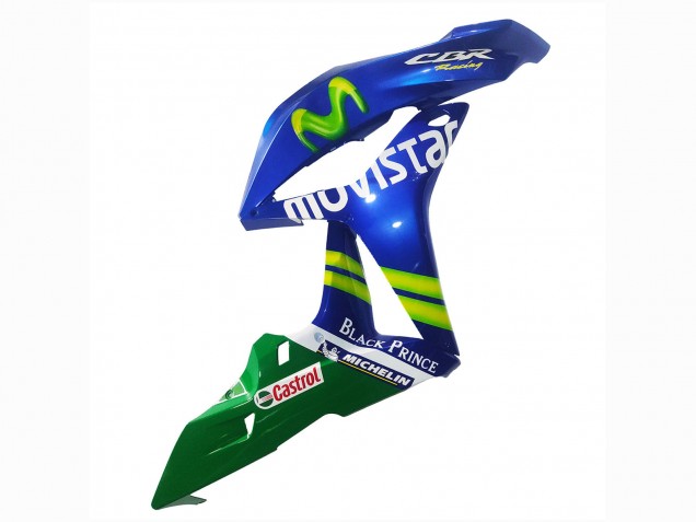 2007-2008 Honda CBR600RR Motorcycle Fairings - Blue Green MoviStar Castrol UK