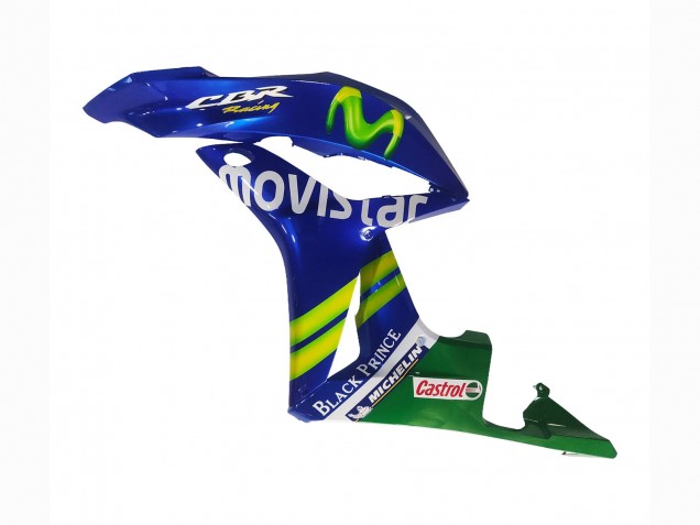 2007-2008 Honda CBR600RR Motorcycle Fairings - Blue Green MoviStar Castrol UK