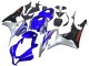 2007-2008 Honda CBR600RR Motorcycle Fairings - Silver Blue Glossy Black Racing UK