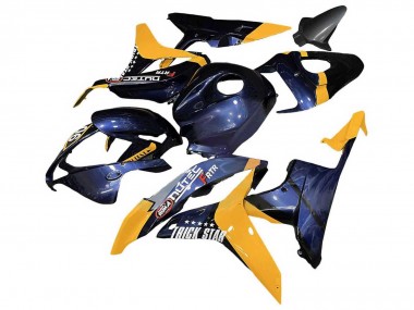 2007-2008 Honda CBR600RR Motorcycle Fairings - Orange Dark Blue Trick Star 06 UK