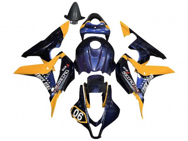 2007-2008 Honda CBR600RR Motorcycle Fairings - Orange Dark Blue Trick Star 06 UK