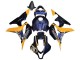 2007-2008 Honda CBR600RR Motorcycle Fairings - Orange Dark Blue Trick Star 06 UK