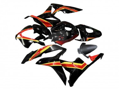2007-2008 Honda CBR600RR Motorcycle Fairings - Red Gold Glossy Black UK