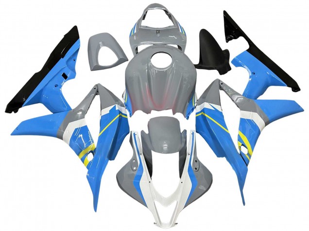 2007-2008 Honda CBR600RR Motorcycle Fairings - Nardo Grey Blue White Glossy Black UK