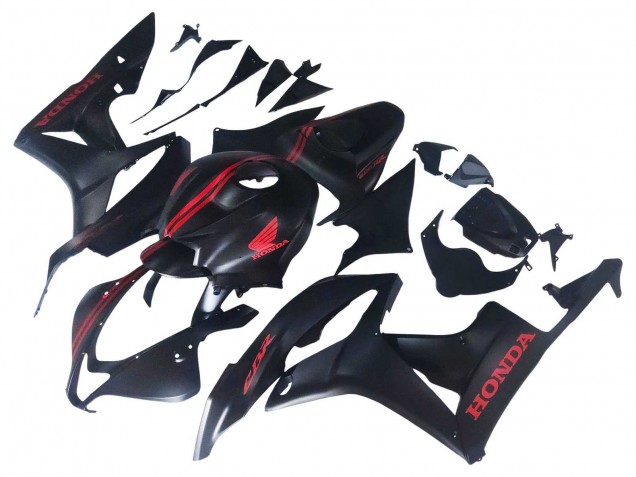 2007-2008 Honda CBR600RR Motorcycle Fairings - Matte Black Red UK