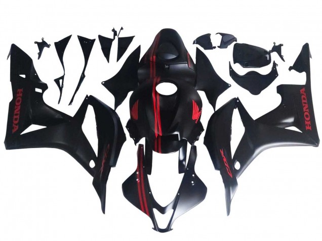 2007-2008 Honda CBR600RR Motorcycle Fairings - Matte Black Red UK