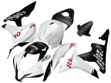 2007-2008 Honda CBR600RR Motorcycle Fairings - White Matte Black Red Repsol UK