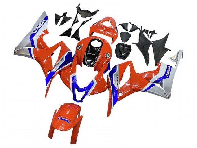 2007-2008 Honda CBR600RR Motorcycle Fairings - Silver Blue Red HRC UK