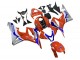 2007-2008 Honda CBR600RR Motorcycle Fairings - Silver Blue Red HRC UK