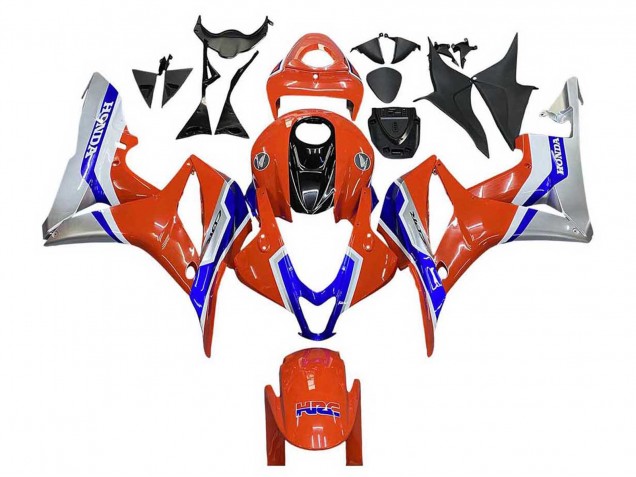 2007-2008 Honda CBR600RR Motorcycle Fairings - Silver Blue Red HRC UK