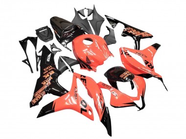 2007-2008 Honda CBR600RR Motorcycle Fairings - Orange Glossy Black Repsol UK