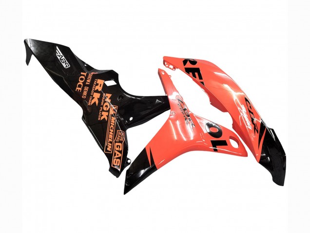 2007-2008 Honda CBR600RR Motorcycle Fairings - Orange Glossy Black Repsol UK