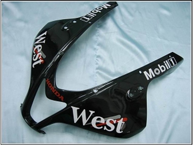 2007-2008 Honda CBR600RR Motorcycle Fairings - Glossy Black White West UK