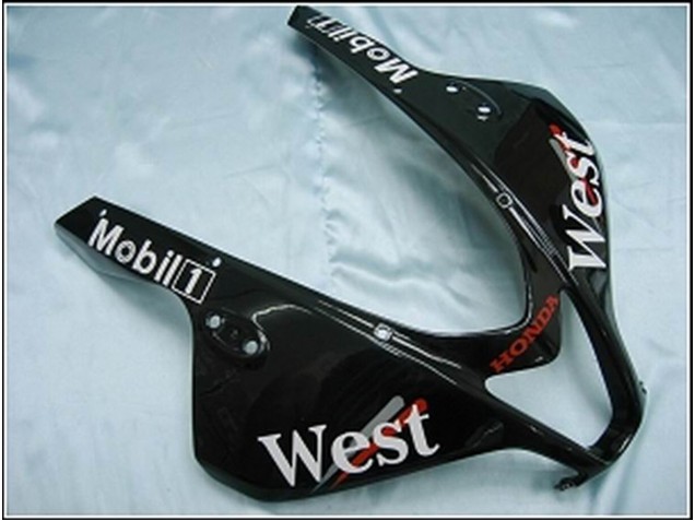2007-2008 Honda CBR600RR Motorcycle Fairings - Glossy Black White West UK