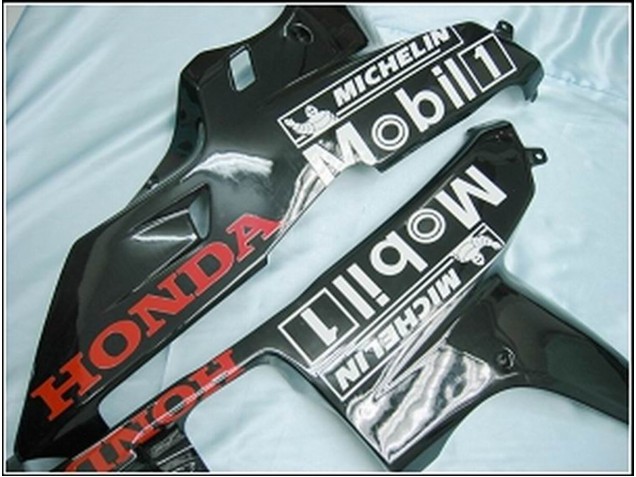 2007-2008 Honda CBR600RR Motorcycle Fairings - Glossy Black White West UK