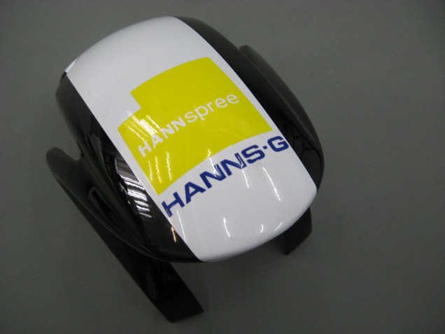 2007-2008 Honda CBR600RR Motorcycle Fairings - White Green Yellow Glossy Black Hannspree UK