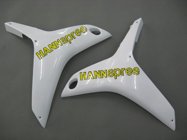 2007-2008 Honda CBR600RR Motorcycle Fairings - White Green Yellow Glossy Black Hannspree UK