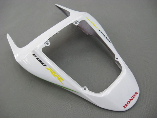 2007-2008 Honda CBR600RR Motorcycle Fairings - White Green Yellow Glossy Black Hannspree UK