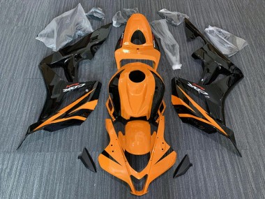 2007-2008 Honda CBR600RR Motorcycle Fairings - Orange Glossy Black Racing UK