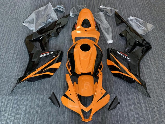 2007-2008 Honda CBR600RR Motorcycle Fairings - Orange Glossy Black Racing UK