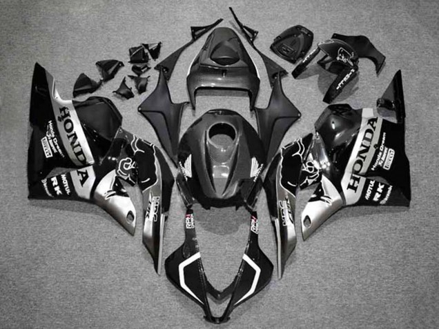 2009-2012 Honda CBR600RR Motorcycle Fairings - Silver Glossy Black HRC UK