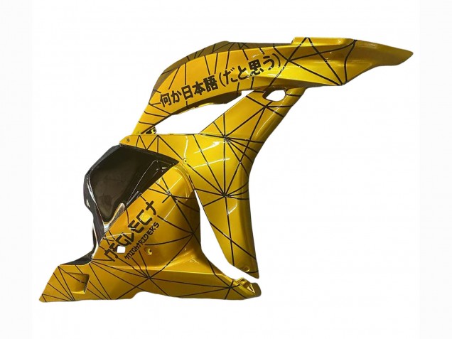 2009-2012 Honda CBR600RR Motorcycle Fairings - Gold Glossy Black UK