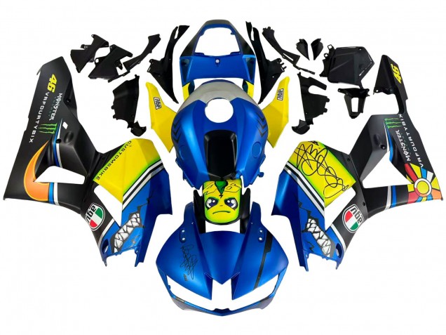 2013-2023 Honda CBR600RR Motorcycle Fairings - Blue Yellow Matte Black Green Monster Shark UK