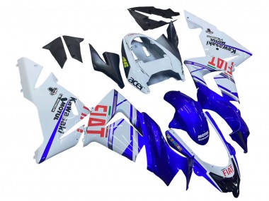 2004-2005 Kawasaki ZX10R Motorcycle Fairings - Glossy Blue White Fiat Motul UK
