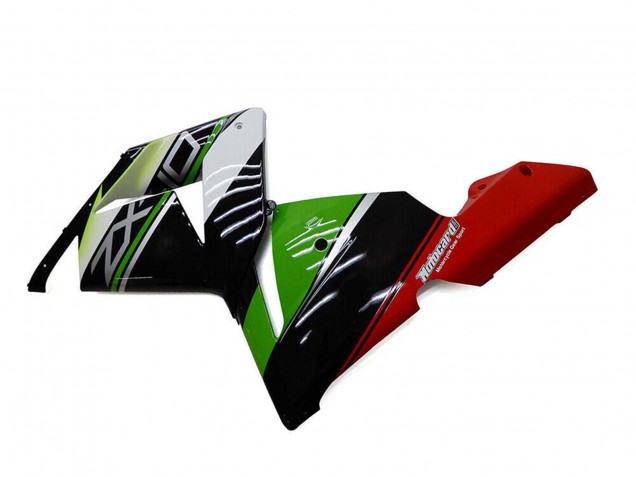 2004-2005 Kawasaki ZX10R Motorcycle Fairings - White Black Green Elf UK
