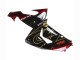 2006-2007 Kawasaki ZX10R Motorcycle Fairings - Black Red Gold BACARDI UK