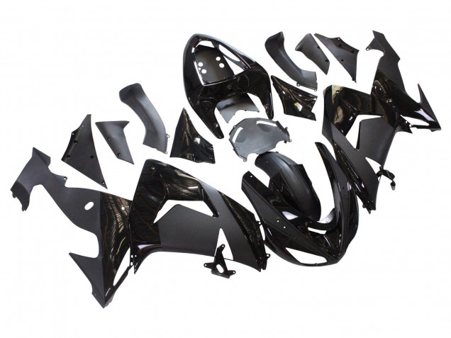 2006-2007 Kawasaki ZX10R Motorcycle Fairings - Matte Black Glossy Black UK