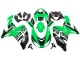 2006-2007 Kawasaki ZX10R Motorcycle Fairing Kits - Green White Black UK