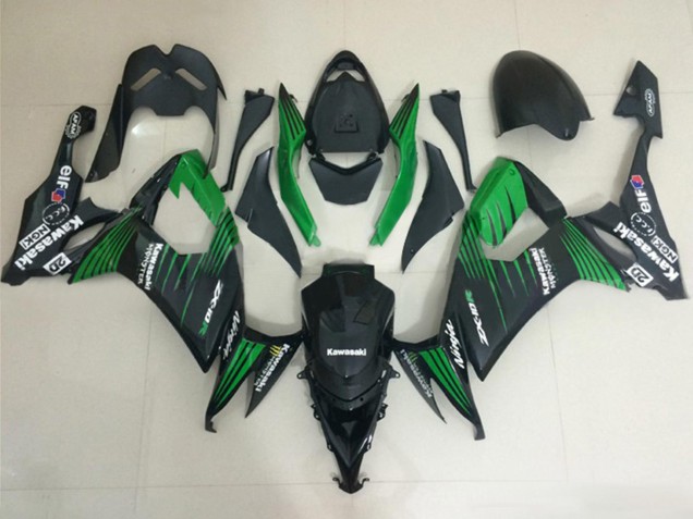 2008-2010 Kawasaki ZX10R Motorcycle Fairings - Matte Black Green UK