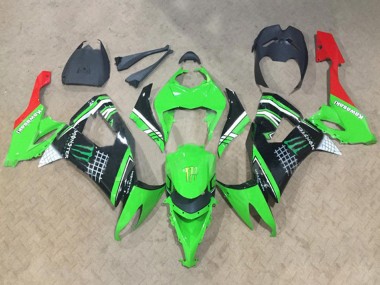 2008-2010 Kawasaki ZX10R Motorcycle Fairings - Green White Black Red Monster UK
