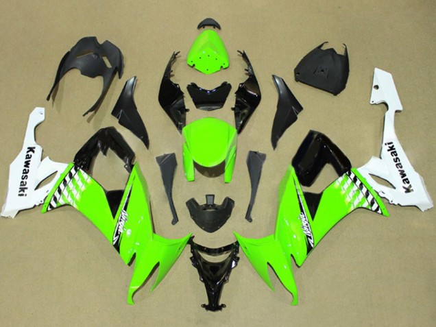 2008-2010 Kawasaki ZX10R Motorcycle Fairing - White Green Black UK