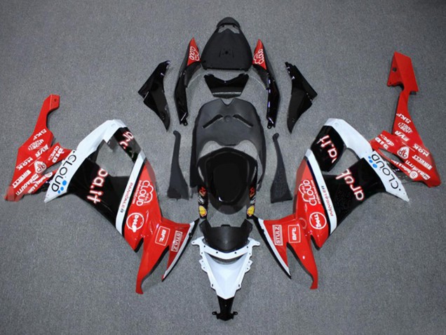 2008-2010 Kawasaki ZX10R Motorcycle Fairings - Red White Black Cloud Aruba.it UK