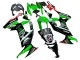 2008-2010 Kawasaki ZX10R Motorcycle Fairings - Green White Red Black Monster Elf 66 UK