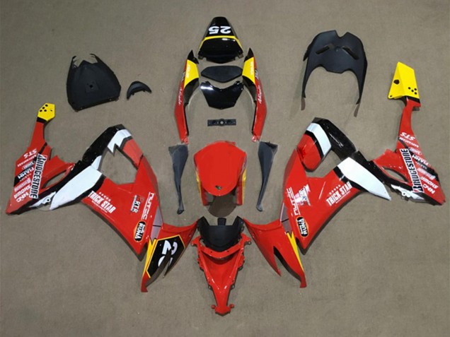2008-2010 Kawasaki ZX10R Motorcycle Fairings - Red Yellow White Black UK