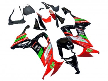 2008-2010 Kawasaki ZX10R Motorcycle Fairings - Red Green Black UK
