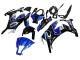 2011-2015 Kawasaki ZX10R Motorcycle Fairings - Blue White Glossy Black UK