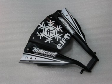 2011-2015 Kawasaki ZX10R Motorcycle Fairings - Glossy Black White Elf Snow Decal UK