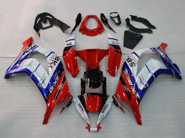 2011-2015 Kawasaki ZX10R Motorcycle Fairings - White Blue Red Black SBK Maxxis UK