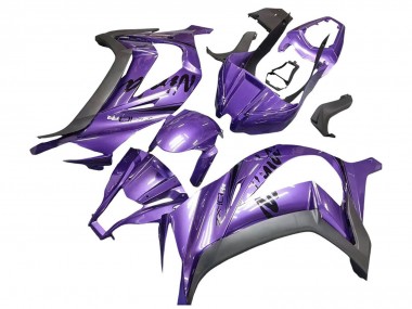 2011-2015 Kawasaki ZX10R Motorcycle Fairing - Purple Matte Black UK