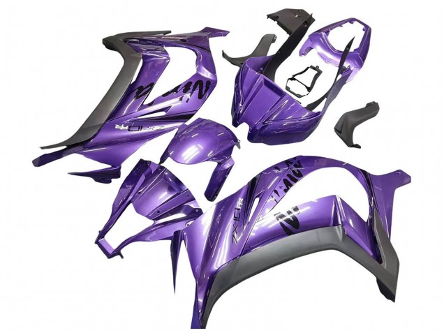 2011-2015 Kawasaki ZX10R Motorcycle Fairing - Purple Matte Black UK