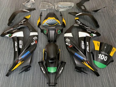 2011-2015 Kawasaki ZX10R Motorcycle Fairings - Matte Black White Yellow Green Elf Trick Star Frtr 100 UK