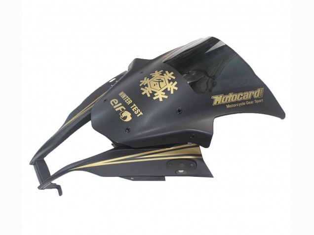 2011-2015 Kawasaki ZX10R Motorcycle Fairings - Matte Black Gold Snow Elf UK