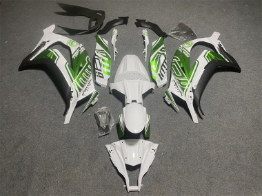 2011-2015 Kawasaki ZX10R Motorcycle Fairings - White Green Matte Black UK