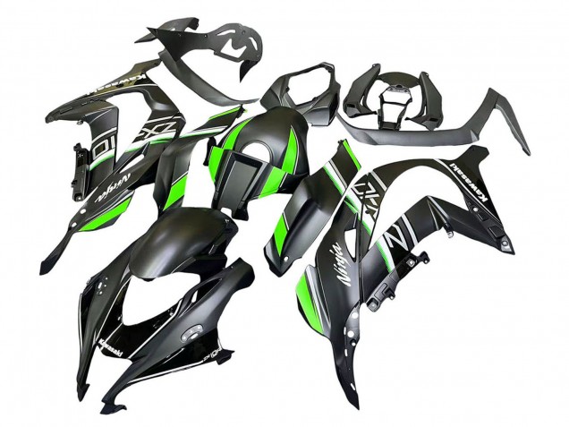2016-2020 Kawasaki ZX10R Motorcycle Fairings - Matte Black Green White Ninja UK